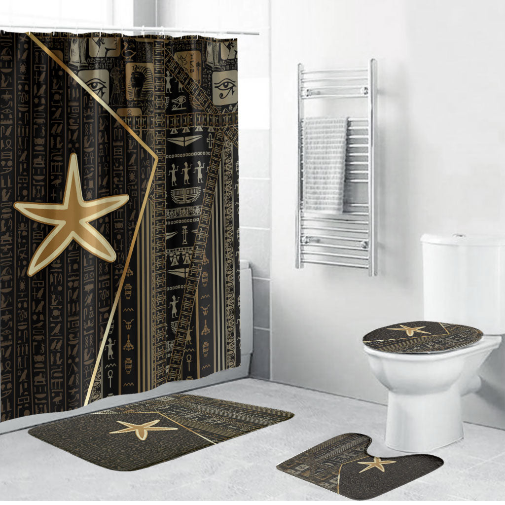 Egypt Seba Bathroom Set Ancient Mythology Golden Star Royal