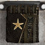 Egypt Seba Bedding Set Ancient Mythology Golden Star Royal