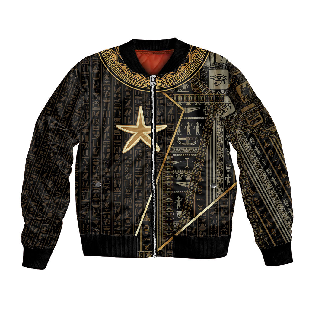 Egypt Seba Bomber Jacket Ancient Mythology Golden Star Royal