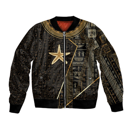 Egypt Seba Bomber Jacket Ancient Mythology Golden Star Royal