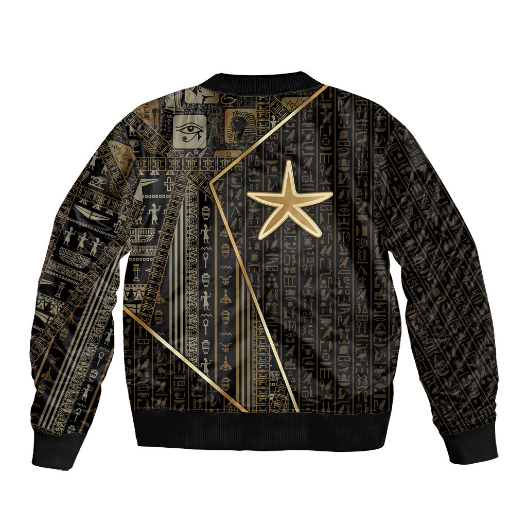 Egypt Seba Bomber Jacket Ancient Mythology Golden Star Royal