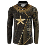 Egypt Seba Button Sweatshirt Ancient Mythology Golden Star Royal