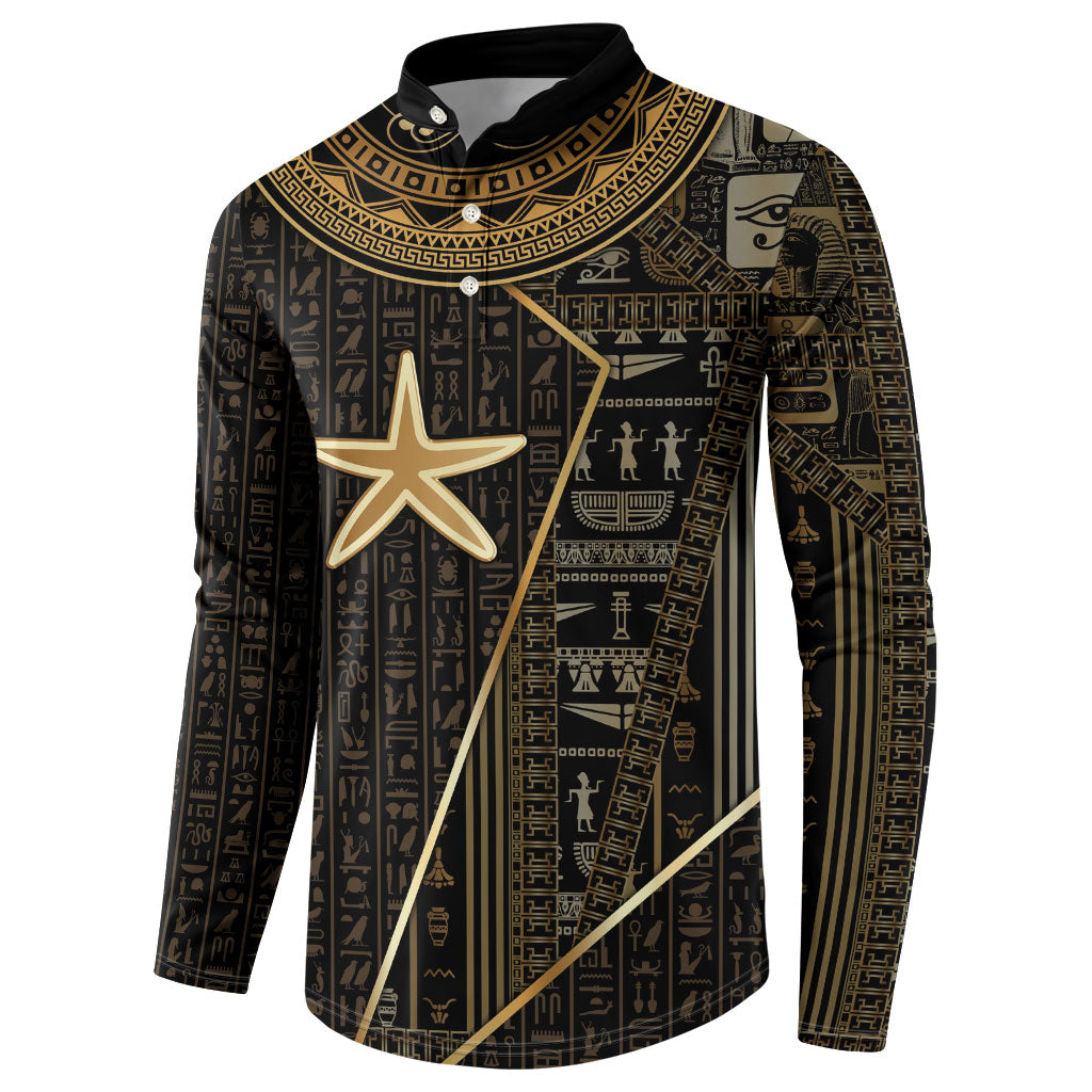 Egypt Seba Button Sweatshirt Ancient Mythology Golden Star Royal