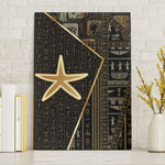 Egypt Seba Canvas Wall Art Ancient Mythology Golden Star Royal