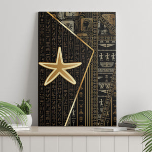 Egypt Seba Canvas Wall Art Ancient Mythology Golden Star Royal