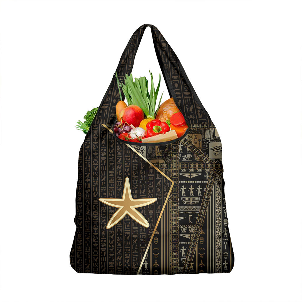 Egypt Seba Grocery Bag Ancient Mythology Golden Star Royal