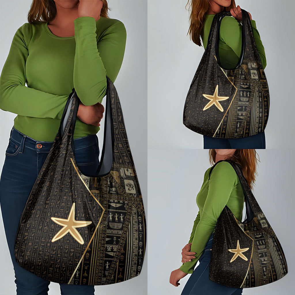 Egypt Seba Grocery Bag Ancient Mythology Golden Star Royal