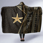 Egypt Seba Hooded Blanket Ancient Mythology Golden Star Royal