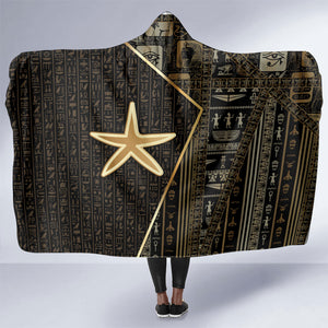 Egypt Seba Hooded Blanket Ancient Mythology Golden Star Royal