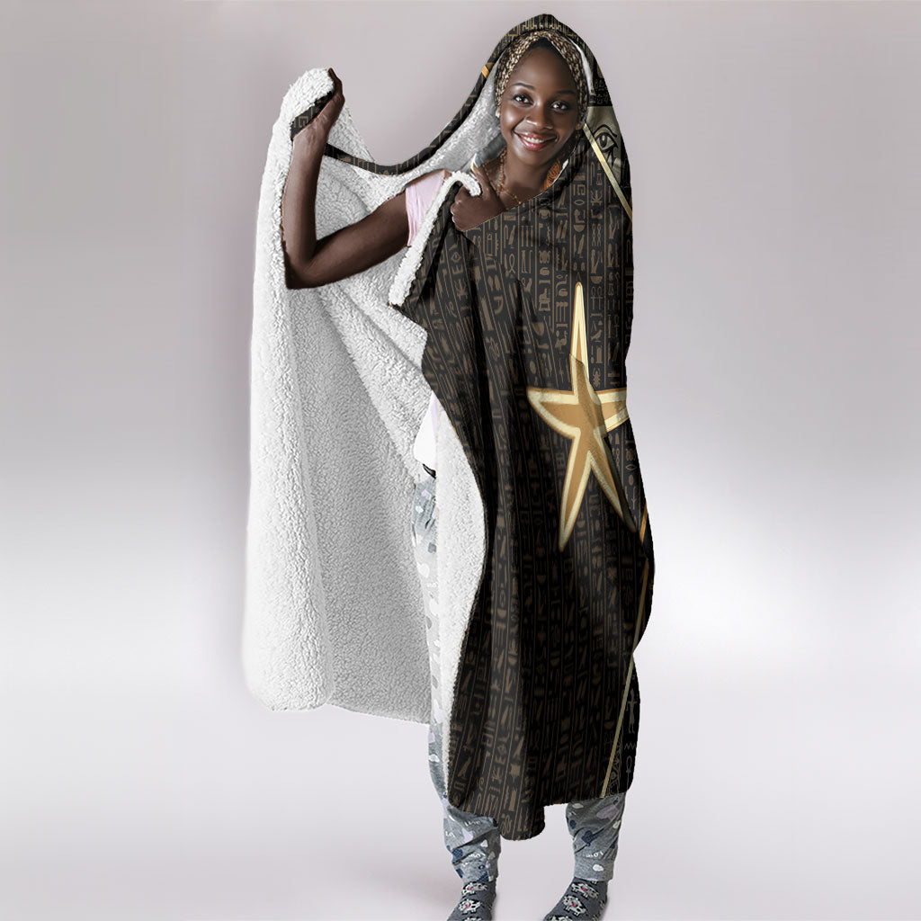 Egypt Seba Hooded Blanket Ancient Mythology Golden Star Royal