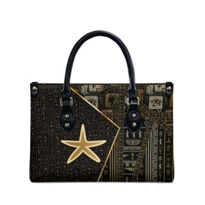 Egypt Seba Leather Bag Ancient Mythology Golden Star Royal