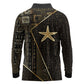 Egypt Seba Long Sleeve Polo Shirt Ancient Mythology Golden Star Royal
