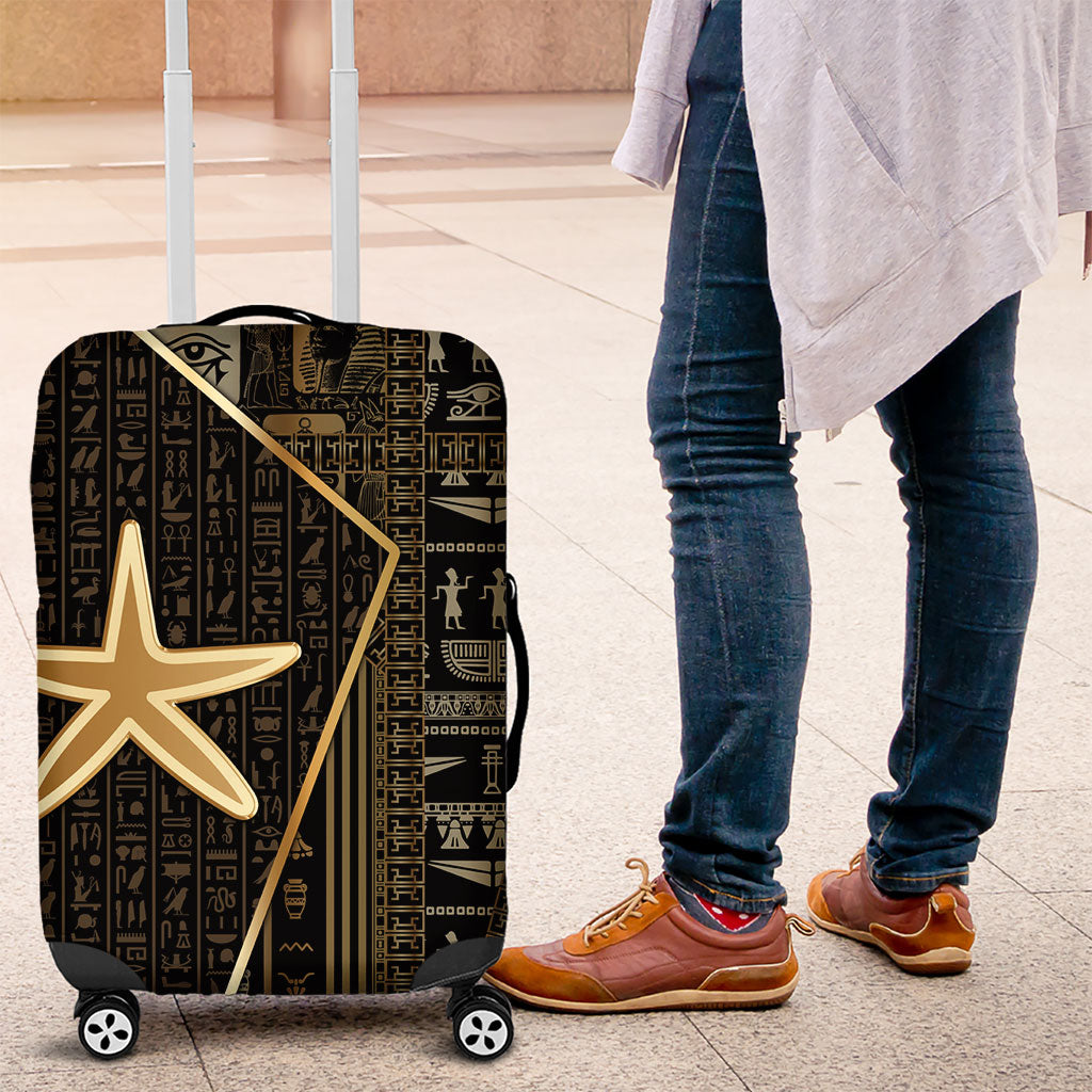 Egypt Seba Luggage Cover Ancient Mythology Golden Star Royal