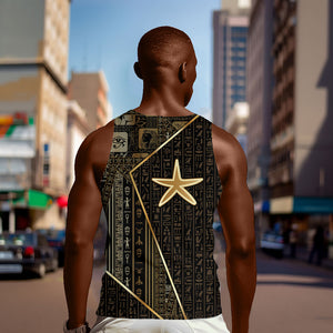 Egypt Seba Men Tank Top Ancient Mythology Golden Star Royal