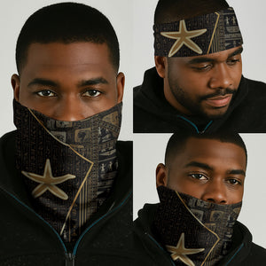 Egypt Seba Neck Gaiter Ancient Mythology Golden Star Royal
