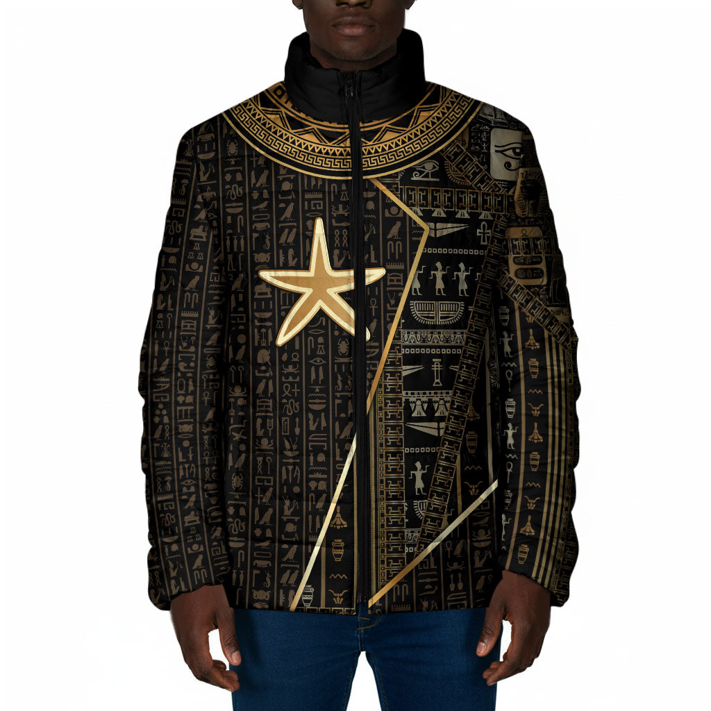 Egypt Seba Padded Jacket Ancient Mythology Golden Star Royal