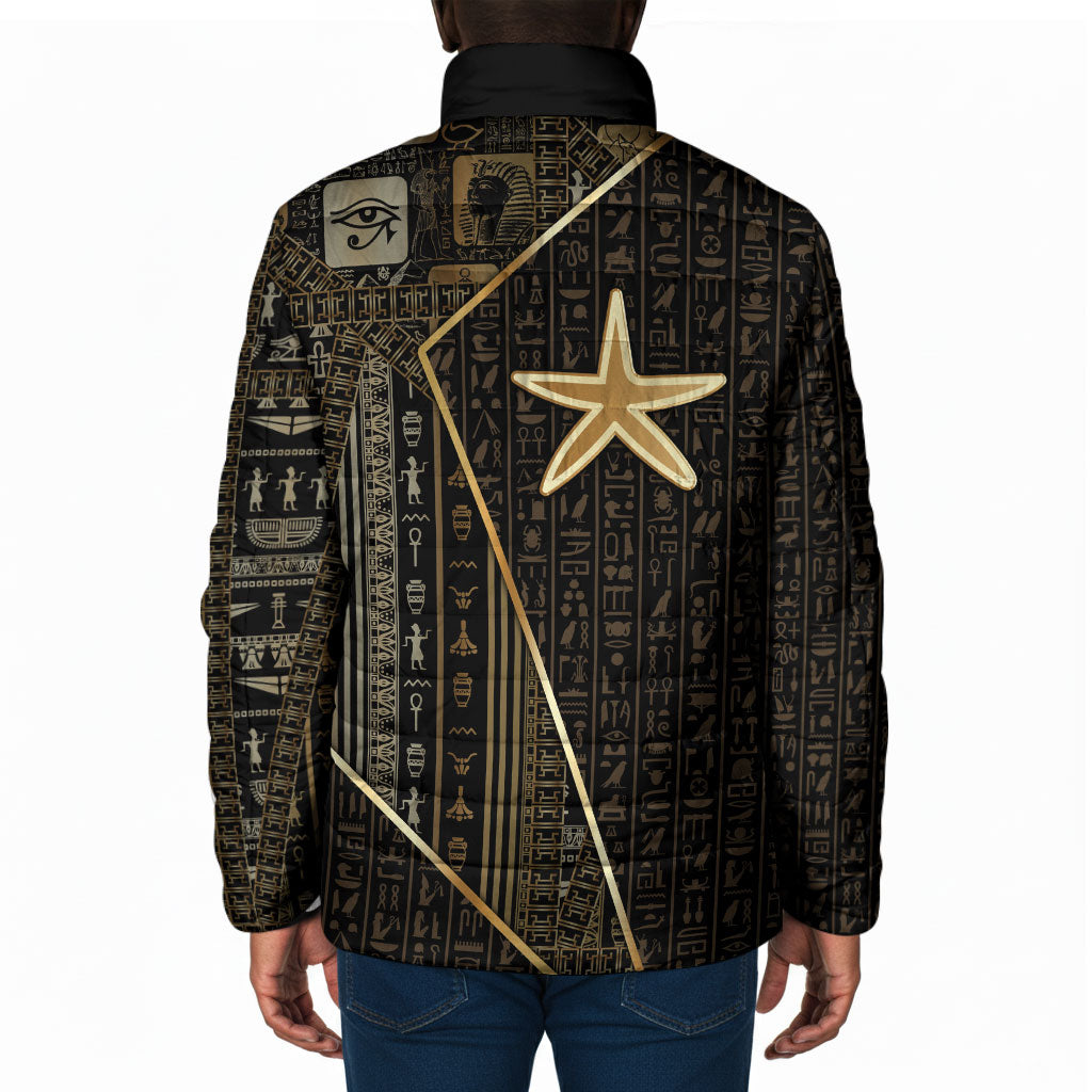 Egypt Seba Padded Jacket Ancient Mythology Golden Star Royal