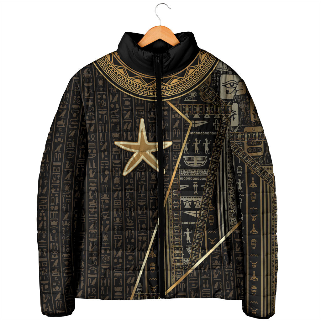 Egypt Seba Padded Jacket Ancient Mythology Golden Star Royal