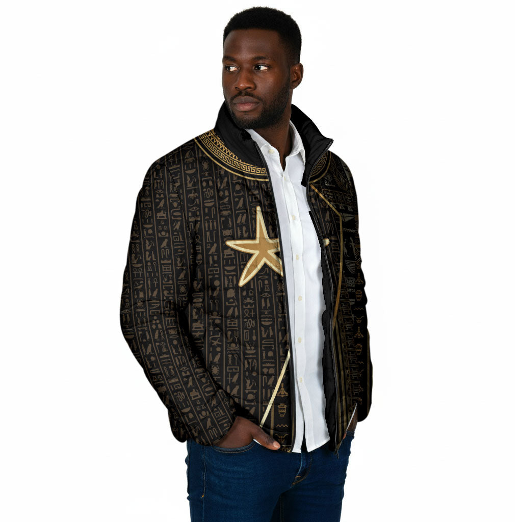Egypt Seba Padded Jacket Ancient Mythology Golden Star Royal
