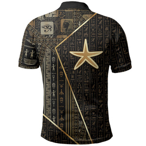 Egypt Seba Polo Shirt Ancient Mythology Golden Star Royal