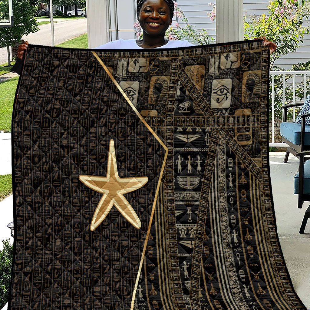 Egypt Seba Quilt Ancient Mythology Golden Star Royal