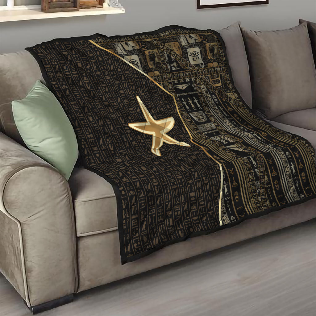 Egypt Seba Quilt Ancient Mythology Golden Star Royal