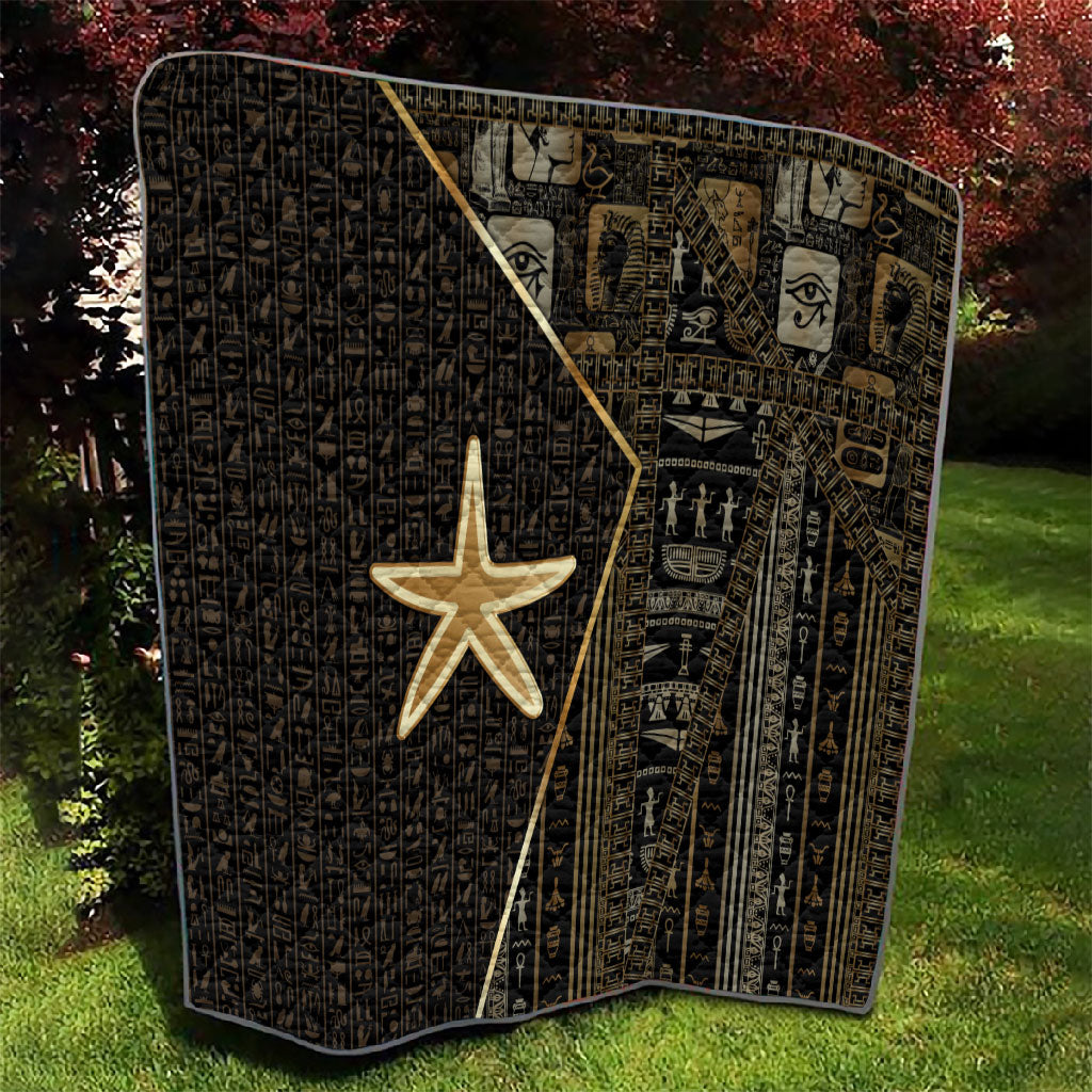Egypt Seba Quilt Ancient Mythology Golden Star Royal
