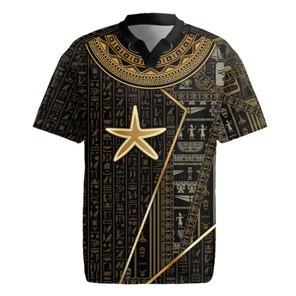 Egypt Seba Rugby Jersey Ancient Mythology Golden Star Royal