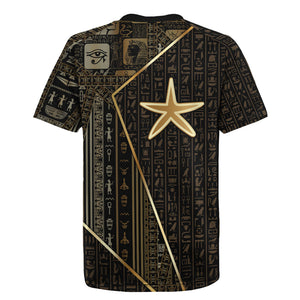 Egypt Seba Rugby Jersey Ancient Mythology Golden Star Royal