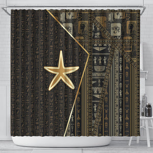 Egypt Seba Shower Curtain Ancient Mythology Golden Star Royal