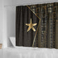 Egypt Seba Shower Curtain Ancient Mythology Golden Star Royal