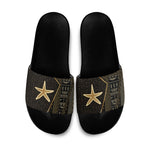Egypt Seba Slide Sandals Ancient Mythology Golden Star Royal
