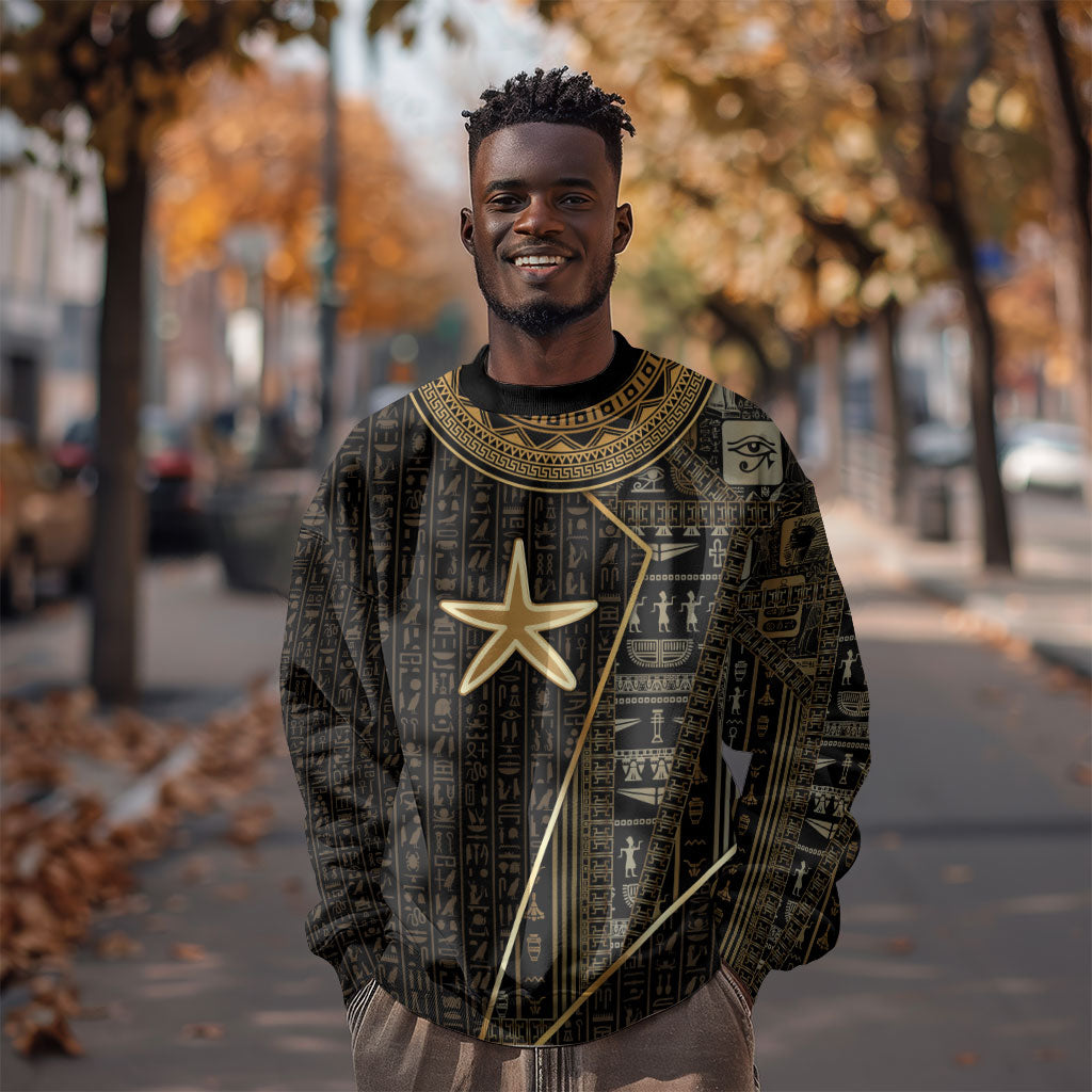 Egypt Seba Sweatshirt Ancient Mythology Golden Star Royal