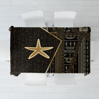 Egypt Seba Tablecloth Ancient Mythology Golden Star Royal
