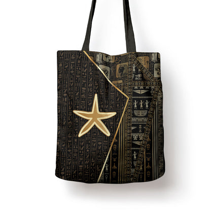 Egypt Seba Tote Bag Ancient Mythology Golden Star Royal