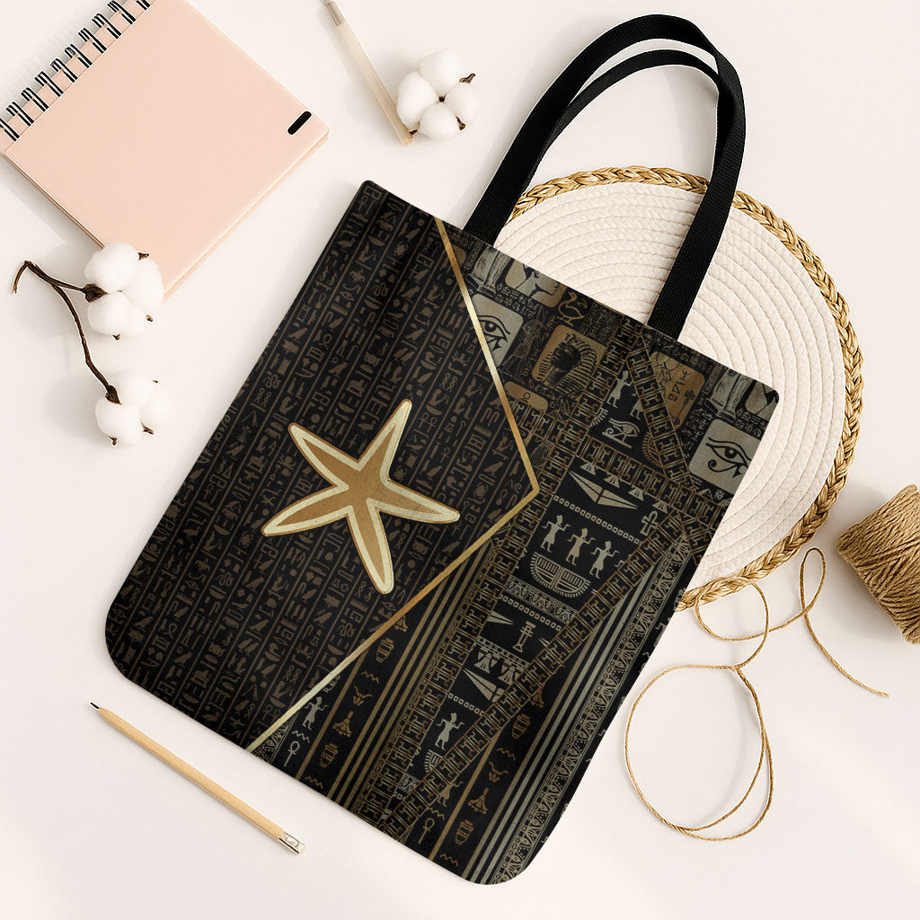 Egypt Seba Tote Bag Ancient Mythology Golden Star Royal