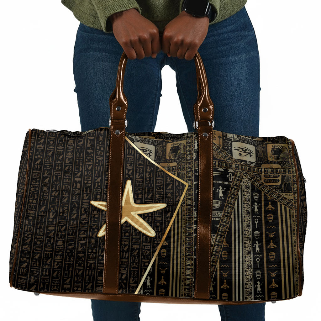 Egypt Seba Travel Bag Ancient Mythology Golden Star Royal