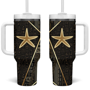 Egypt Seba Tumbler With Handle Ancient Mythology Golden Star Royal