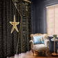 Egypt Seba Window Curtain Ancient Mythology Golden Star Royal