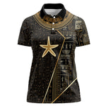 Egypt Seba Women Polo Shirt Ancient Mythology Golden Star Royal