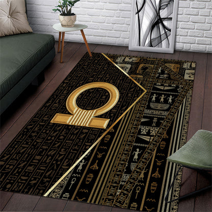 Egypt Shen Ring Area Rug Ancient Mythology Eternally Protecting