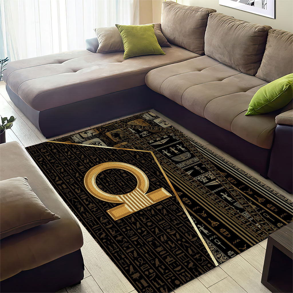 Egypt Shen Ring Area Rug Ancient Mythology Eternally Protecting