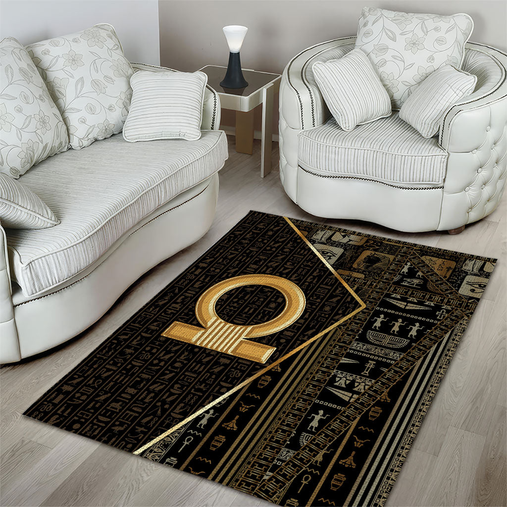 Egypt Shen Ring Area Rug Ancient Mythology Eternally Protecting