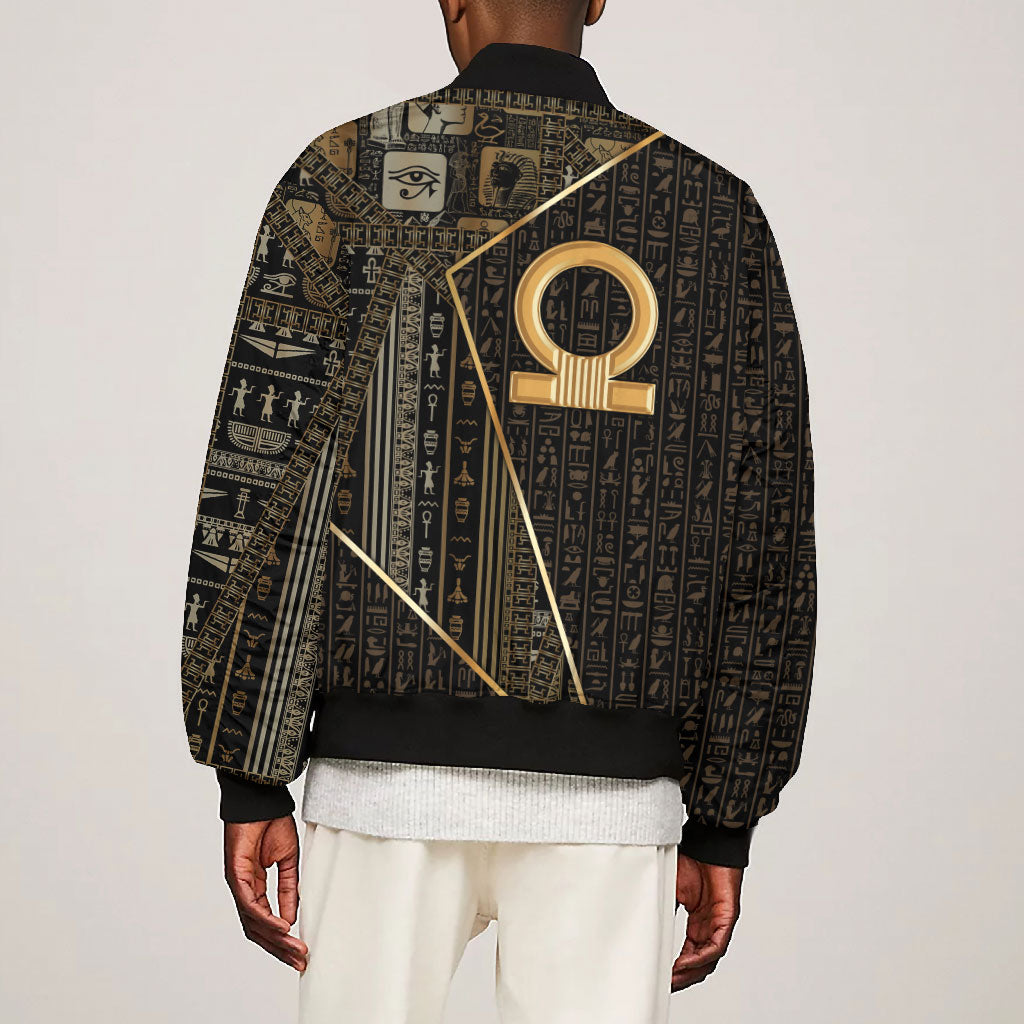 Egypt Shen Ring Bomber Jacket Ancient Mythology Eternally Protecting