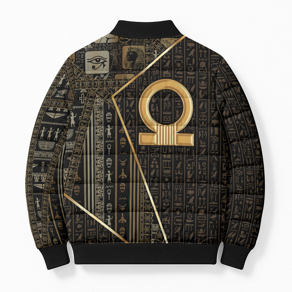Egypt Shen Ring Bomber Puffer Jacket Ancient Mythology Eternally Protecting