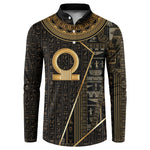 Egypt Shen Ring Button Sweatshirt Ancient Mythology Eternally Protecting