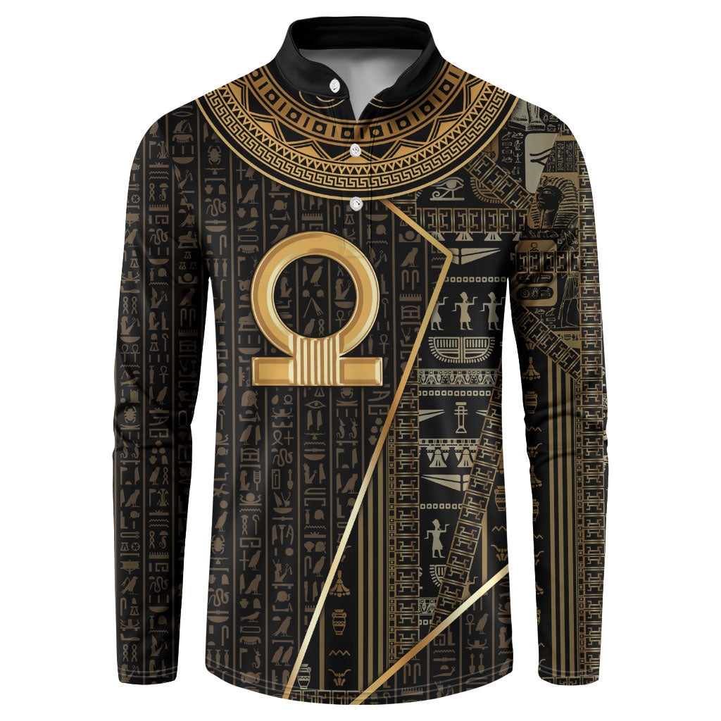 Egypt Shen Ring Button Sweatshirt Ancient Mythology Eternally Protecting