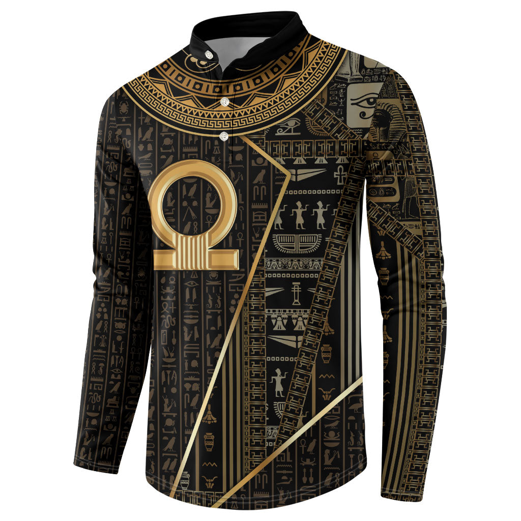 Egypt Shen Ring Button Sweatshirt Ancient Mythology Eternally Protecting
