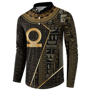 Egypt Shen Ring Button Sweatshirt Ancient Mythology Eternally Protecting