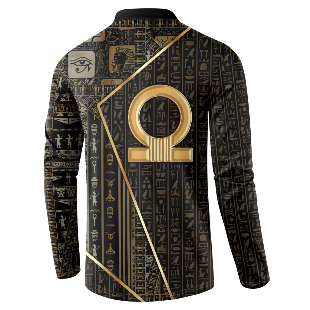 Egypt Shen Ring Button Sweatshirt Ancient Mythology Eternally Protecting